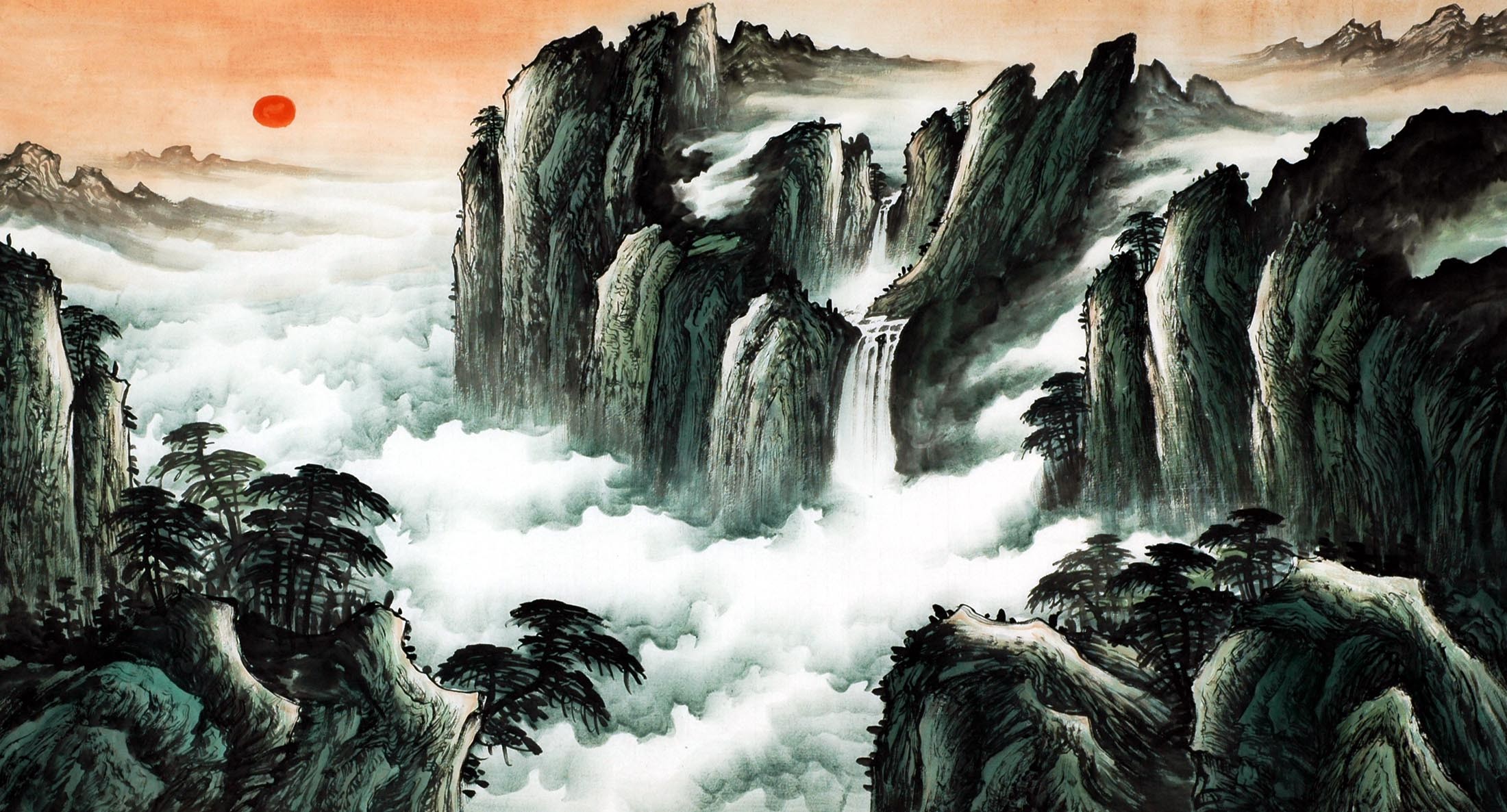 Chinese Landscape Painting - CNAG009083