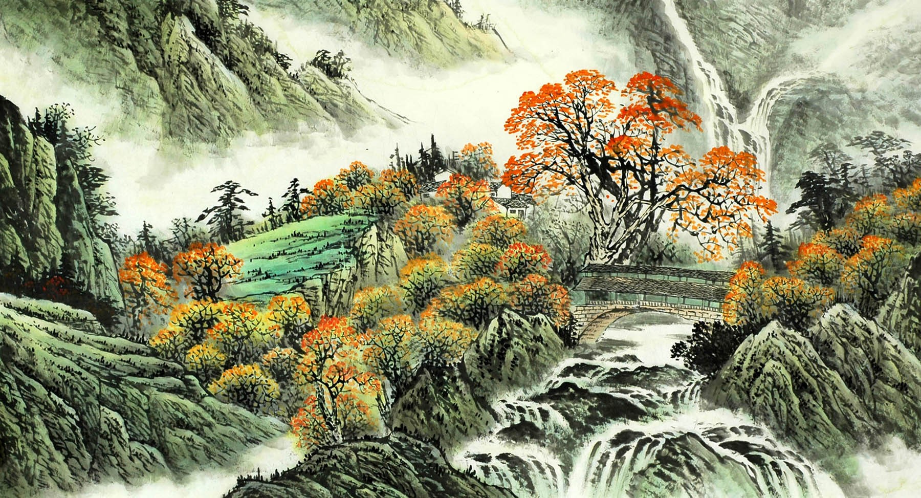 Chinese Landscape Painting - CNAG009086