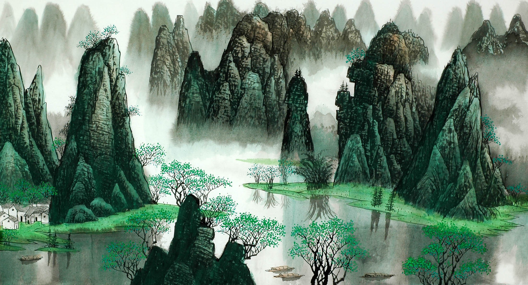Chinese Landscape Painting - CNAG009090