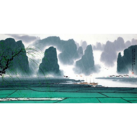 Chinese Aquarene Painting - CNAG009104