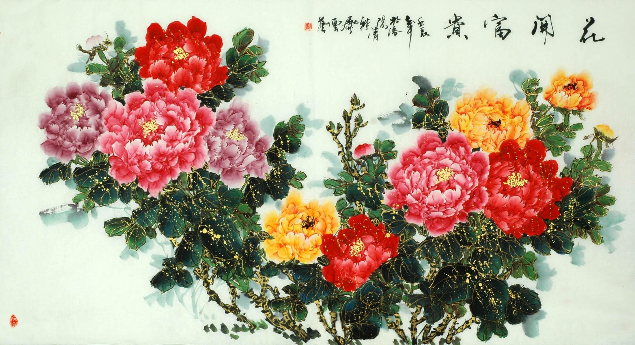 Chinese Peony Painting - CNAG009108