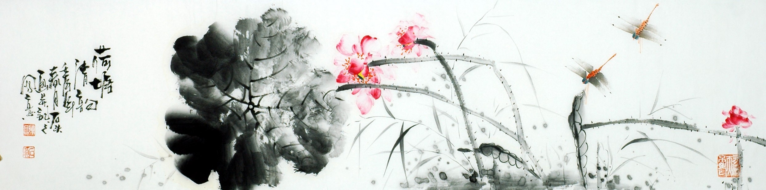 Chinese Lotus Painting - CNAG009131