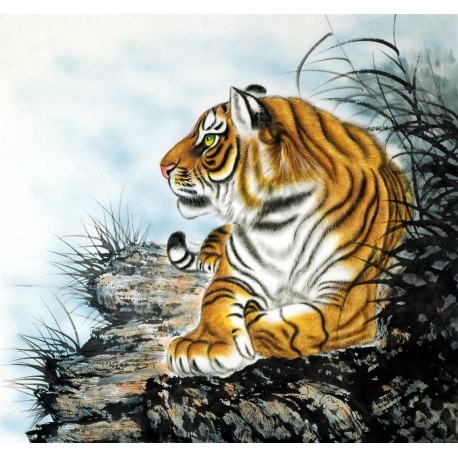 Chinese Tiger Painting - CNAG009140