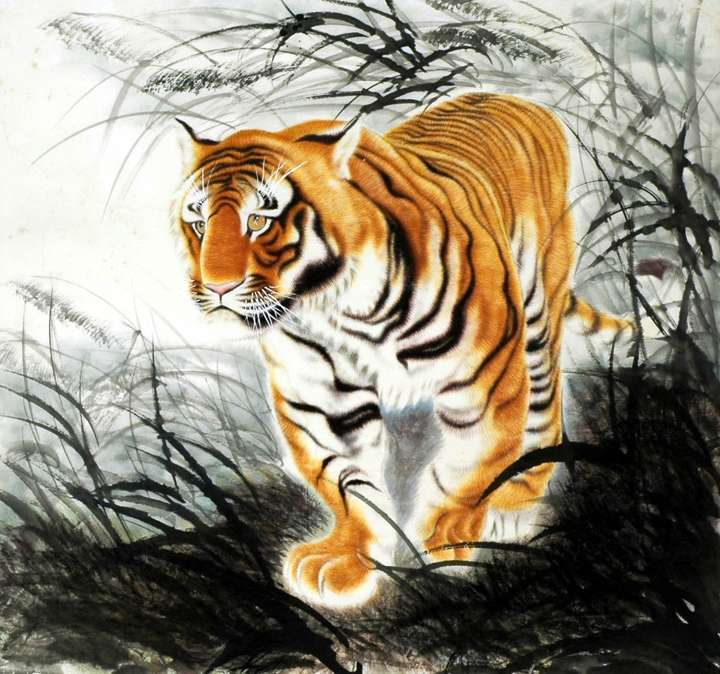 Chinese Tiger Painting - CNAG009141