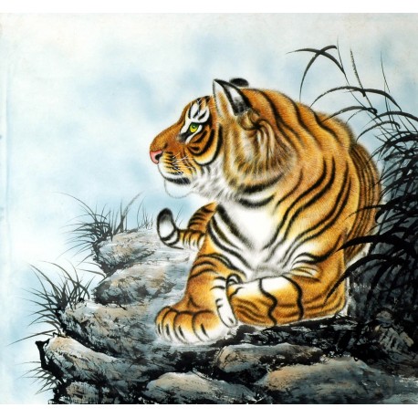 Chinese Tiger Painting - CNAG009142