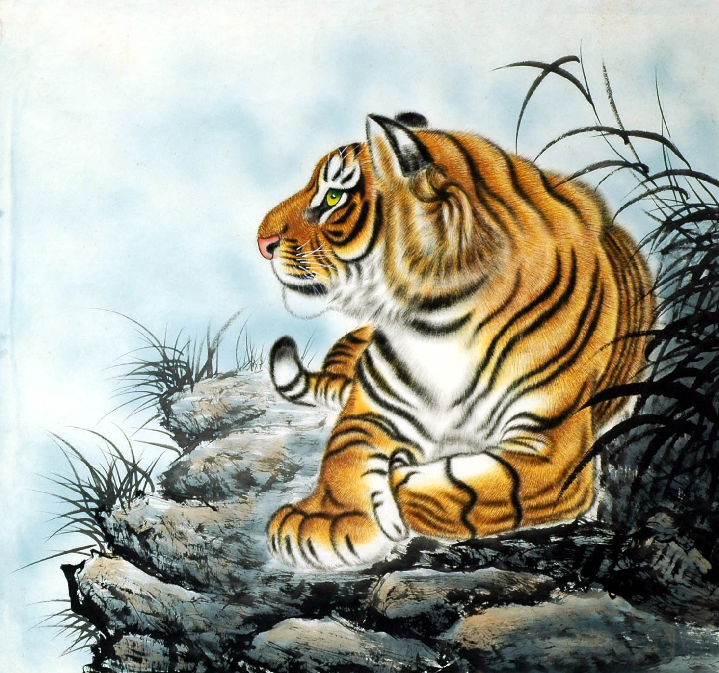 Chinese Tiger Painting - CNAG009142