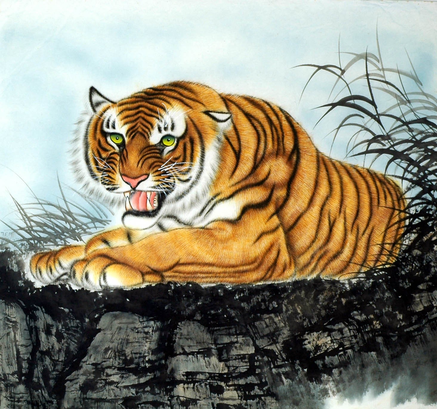 Chinese Tiger Painting - CNAG009143