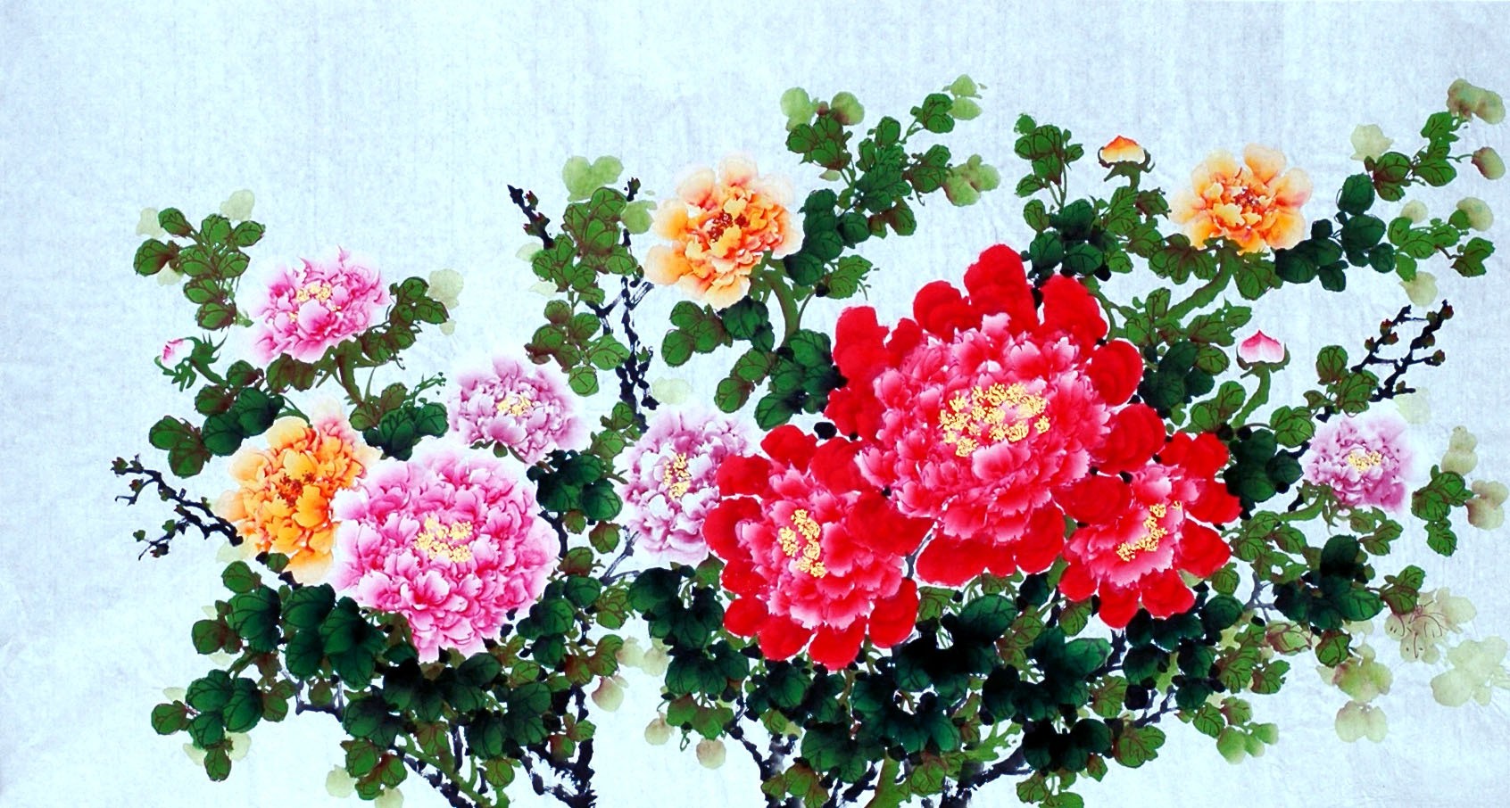Chinese Peony Painting - CNAG009146