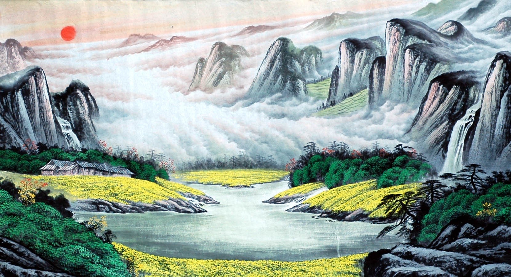 Chinese Landscape Painting - CNAG009148