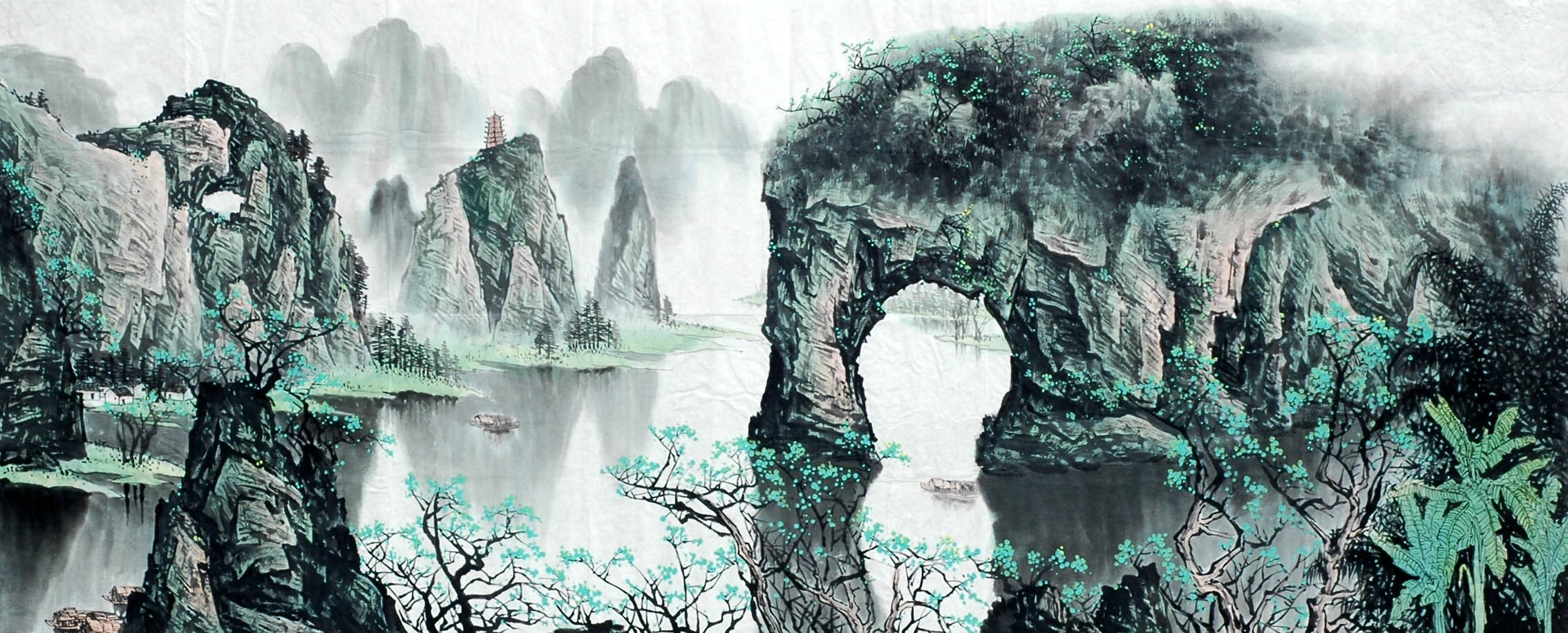 Chinese Landscape Painting - CNAG009152