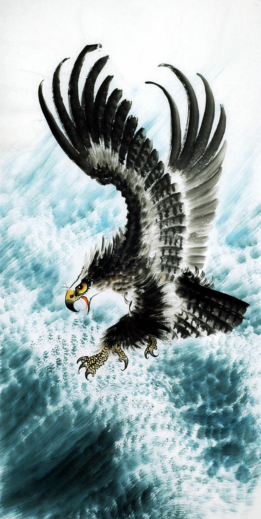 Chinese Eagle Painting - CNAG009170