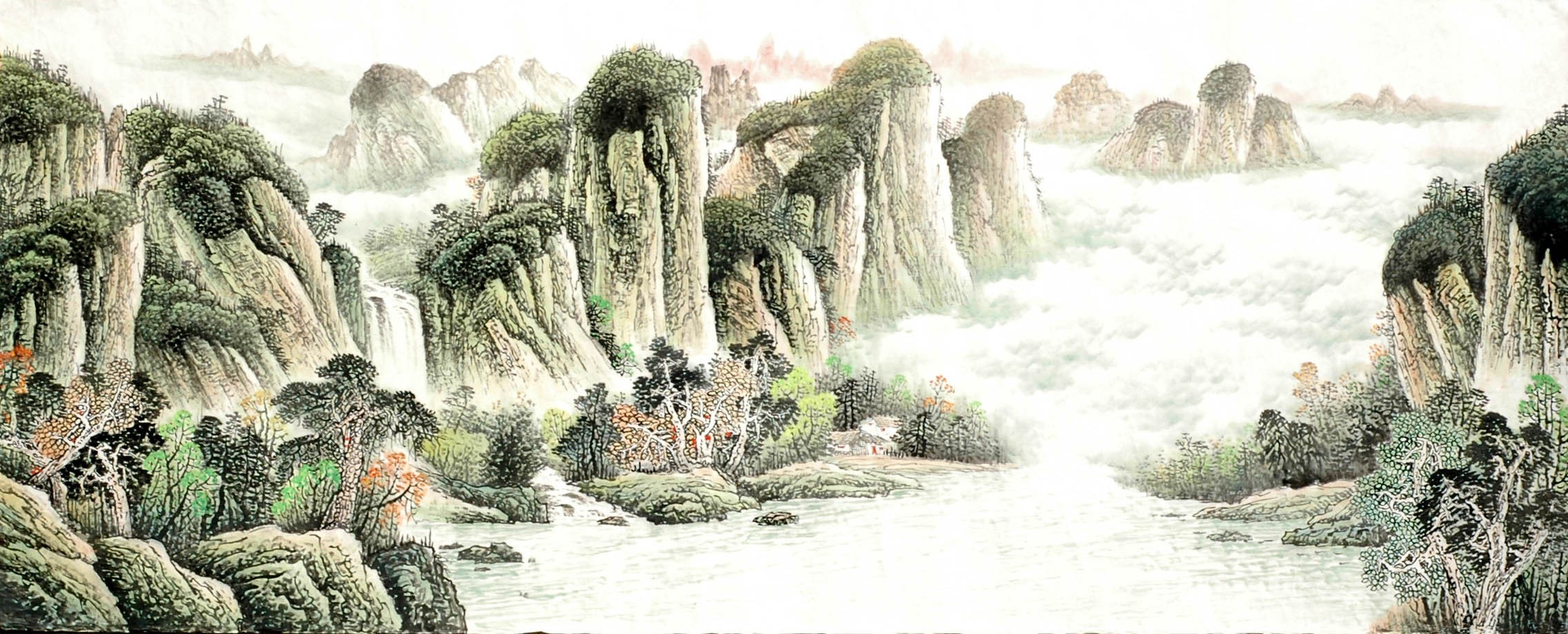 Chinese Landscape Painting - CNAG009179