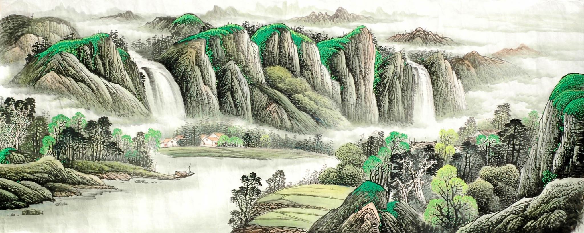 Chinese Landscape Painting - CNAG009181