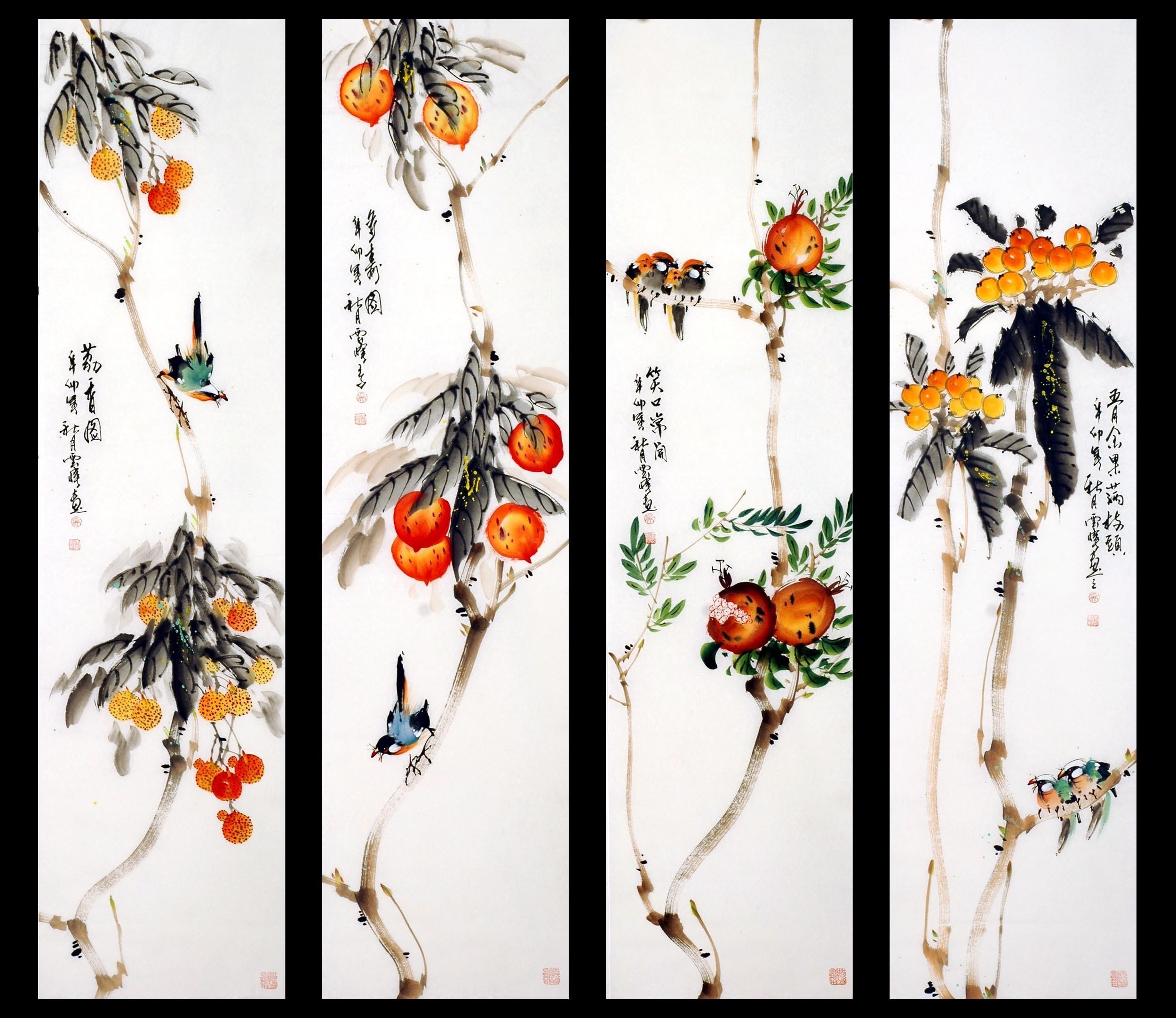 Chinese Flowers&Trees Painting - CNAG009193