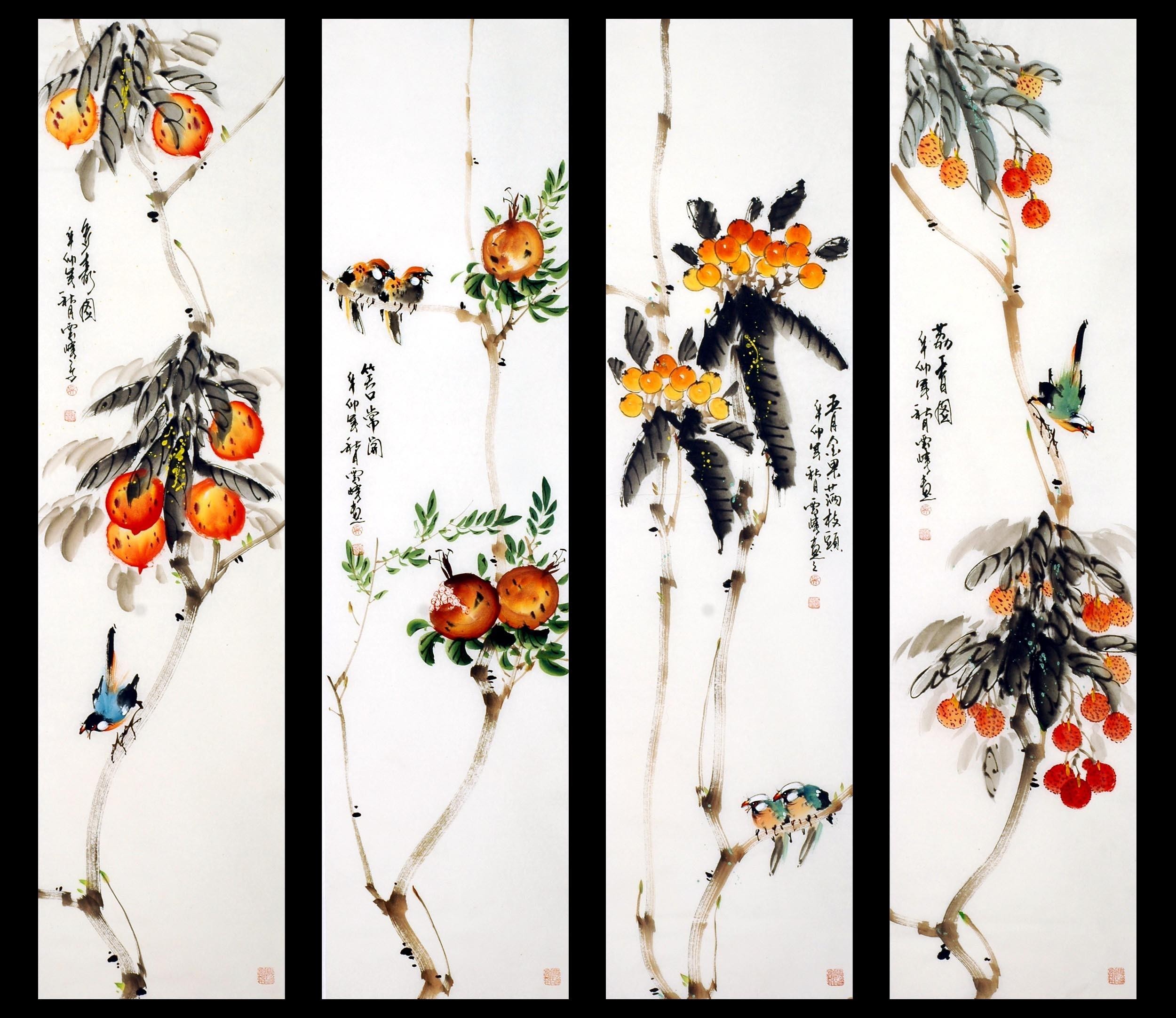 Chinese Flowers&Trees Painting - CNAG009195