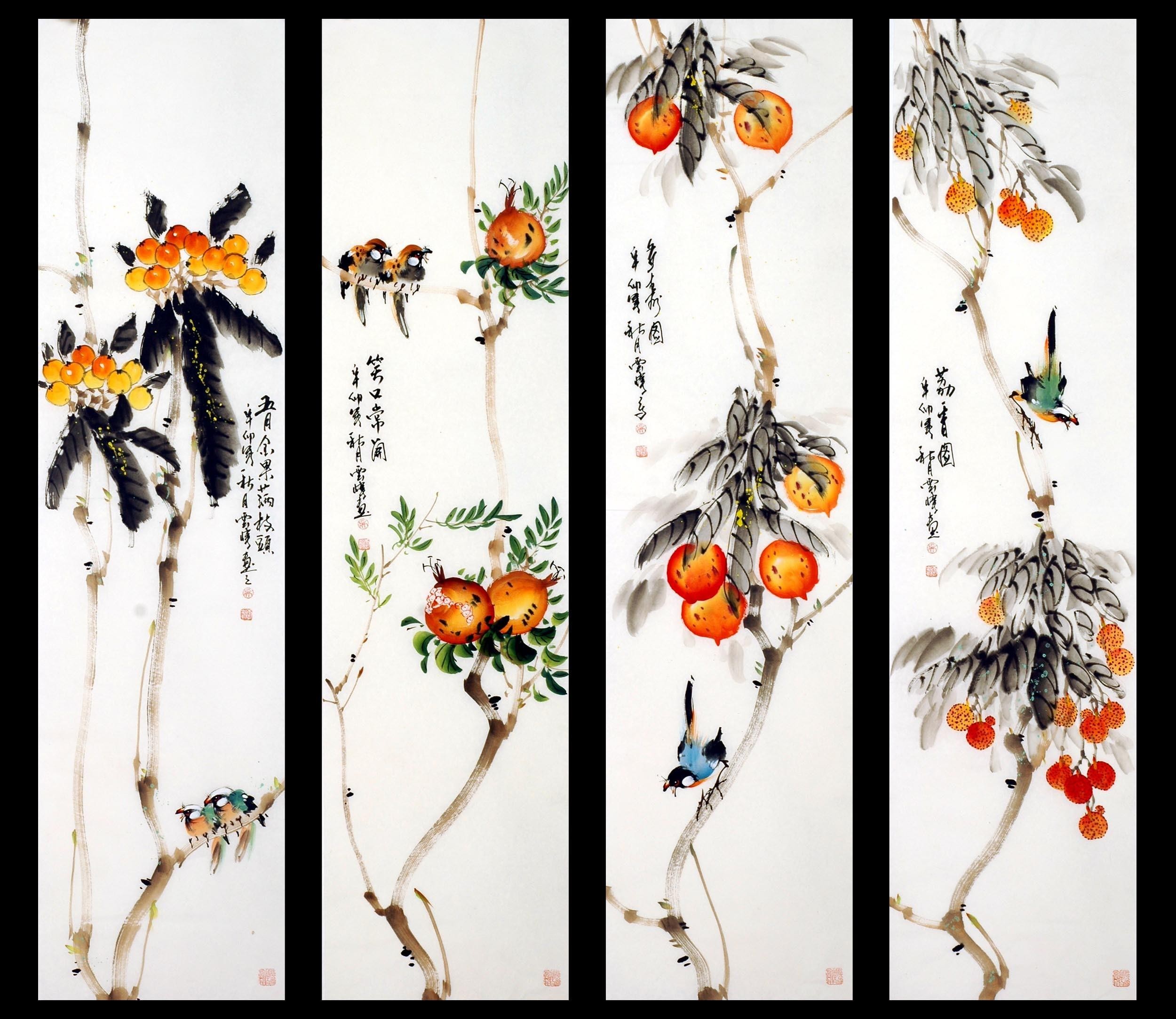 Chinese Flowers&Trees Painting - CNAG009197