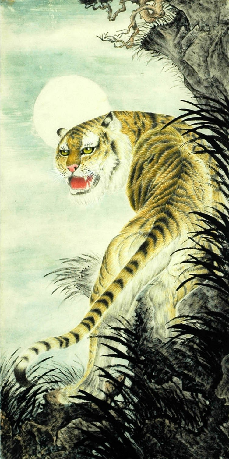 Chinese Tiger Painting - CNAG009211
