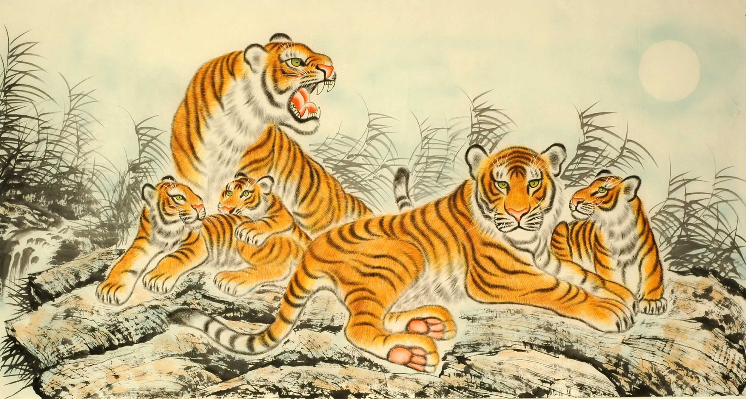 Chinese Tiger Painting - CNAG009226