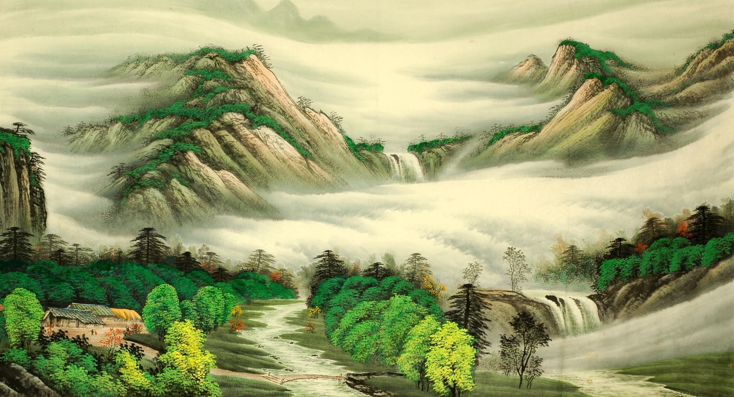 Chinese Landscape Painting - CNAG009227