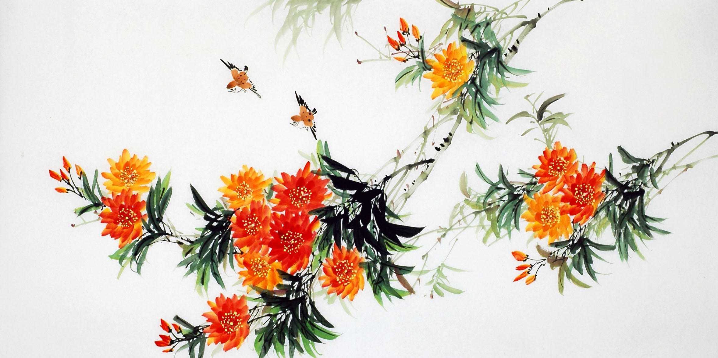 Chinese Flowers&Trees Painting - CNAG009239