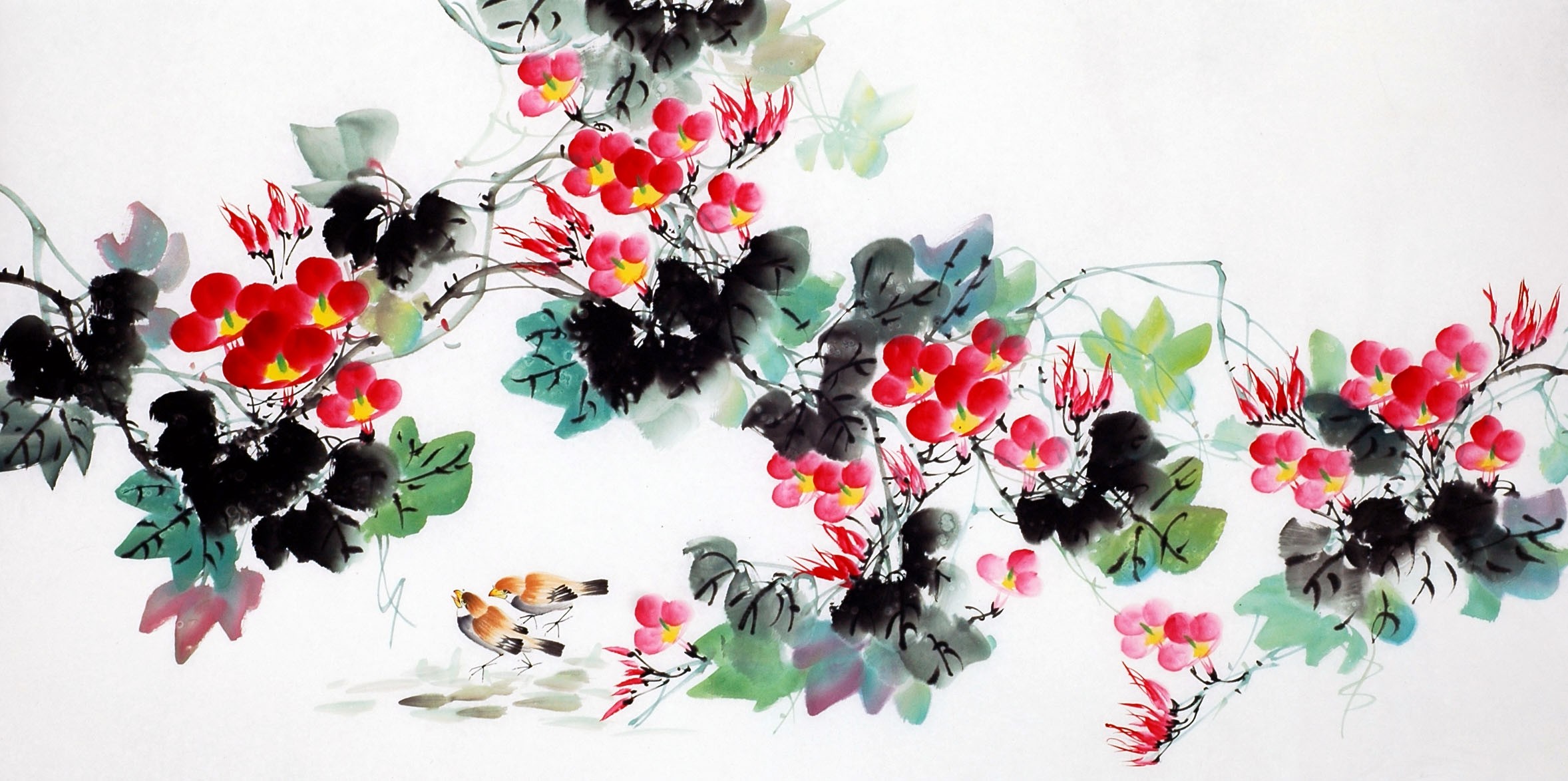 Chinese Flowers&Trees Painting - CNAG009257