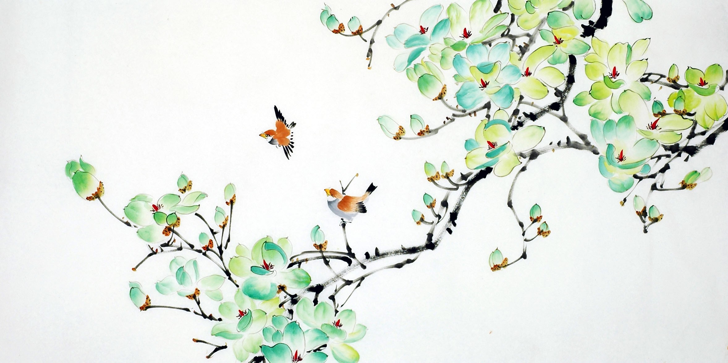 Chinese Flowers&Trees Painting - CNAG009258