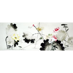 Chinese Lotus Painting - CNAG009264