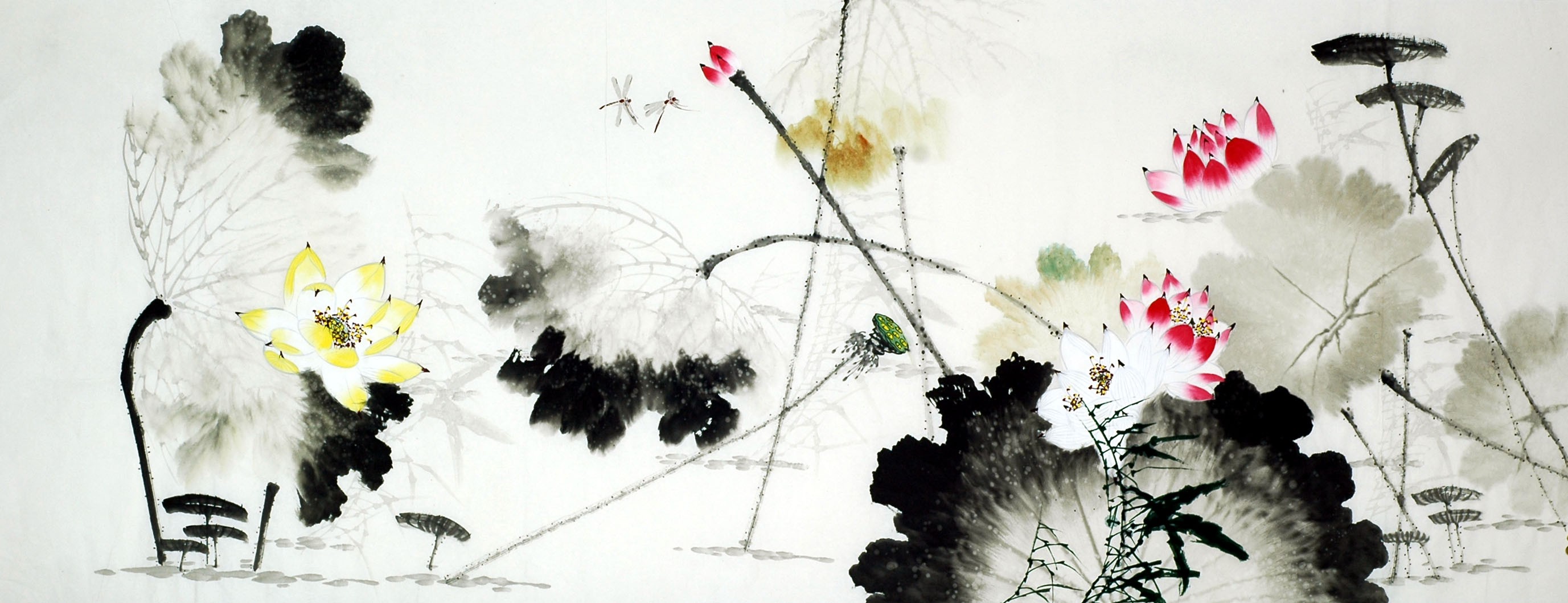 Chinese Lotus Painting - CNAG009264