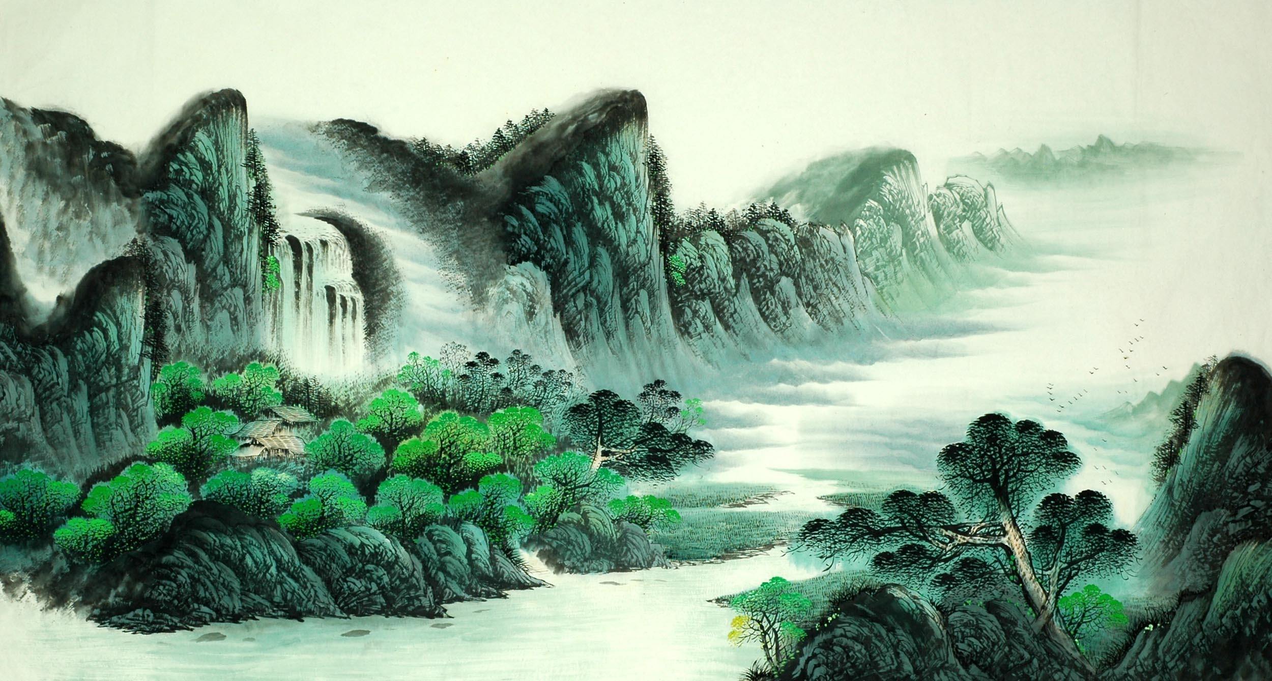Chinese Landscape Painting - CNAG009266