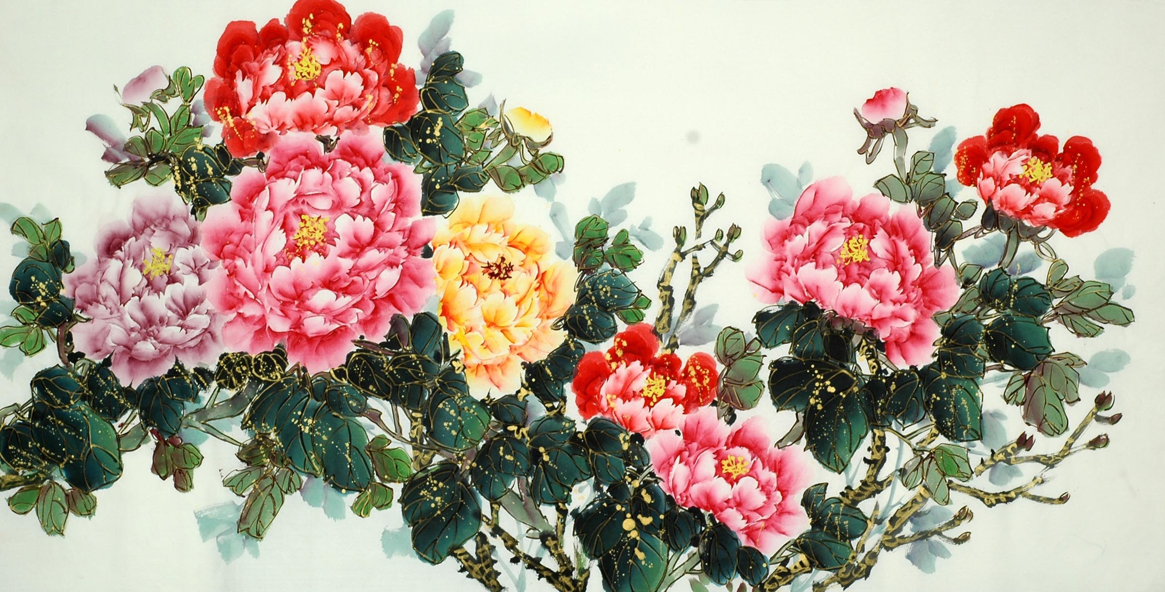 Chinese Peony Painting - CNAG009277