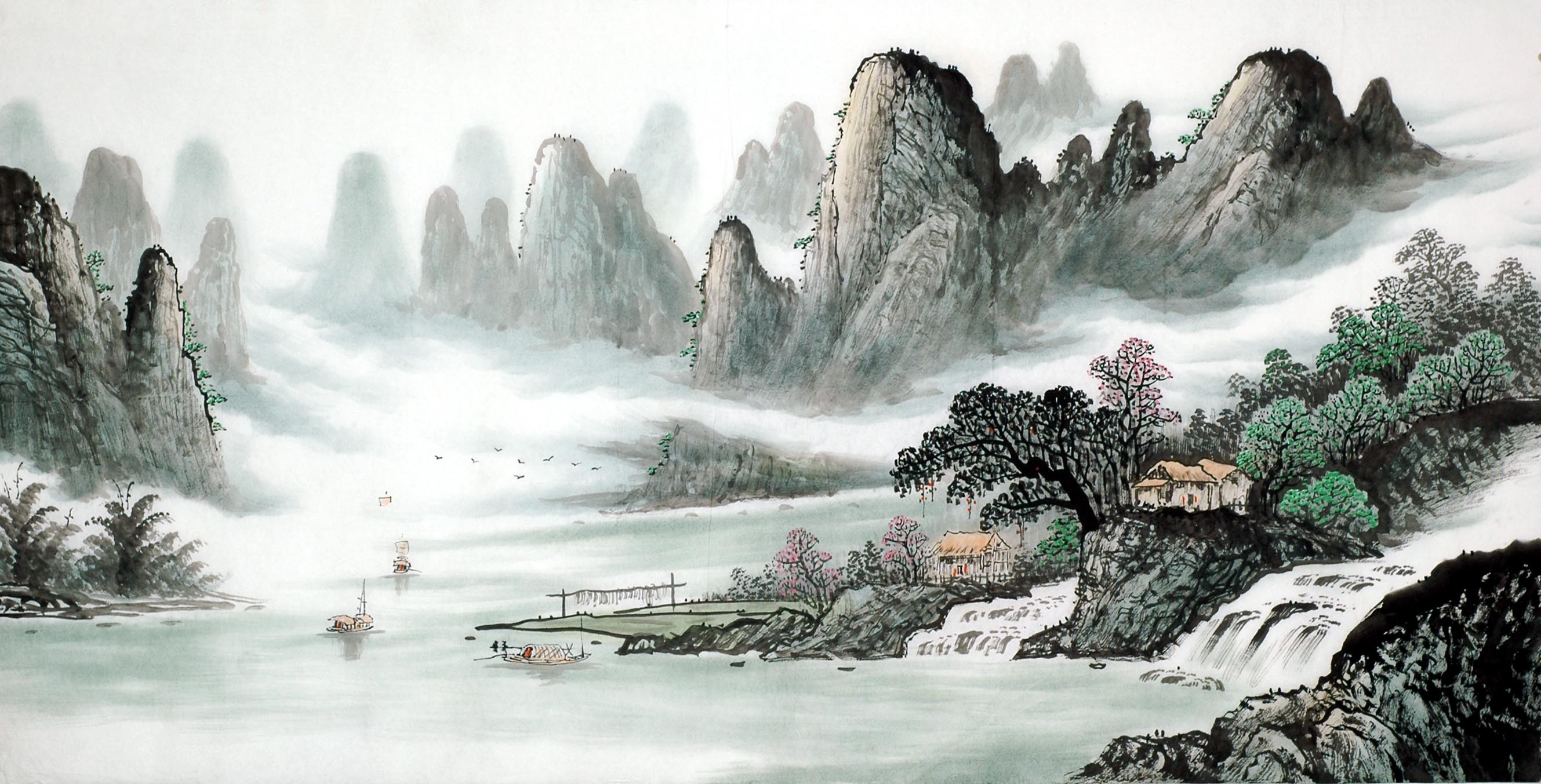 Chinese Landscape Painting - CNAG009298