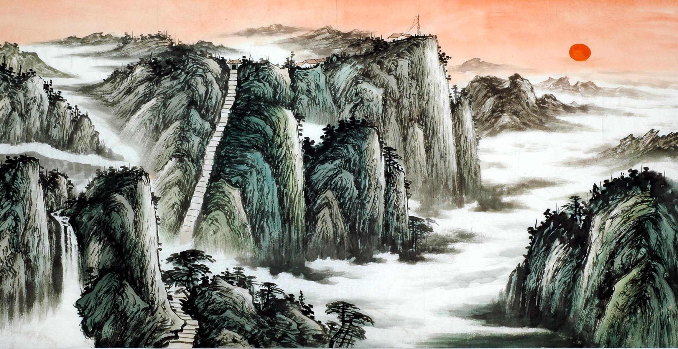 Chinese Landscape Painting - CNAG009299