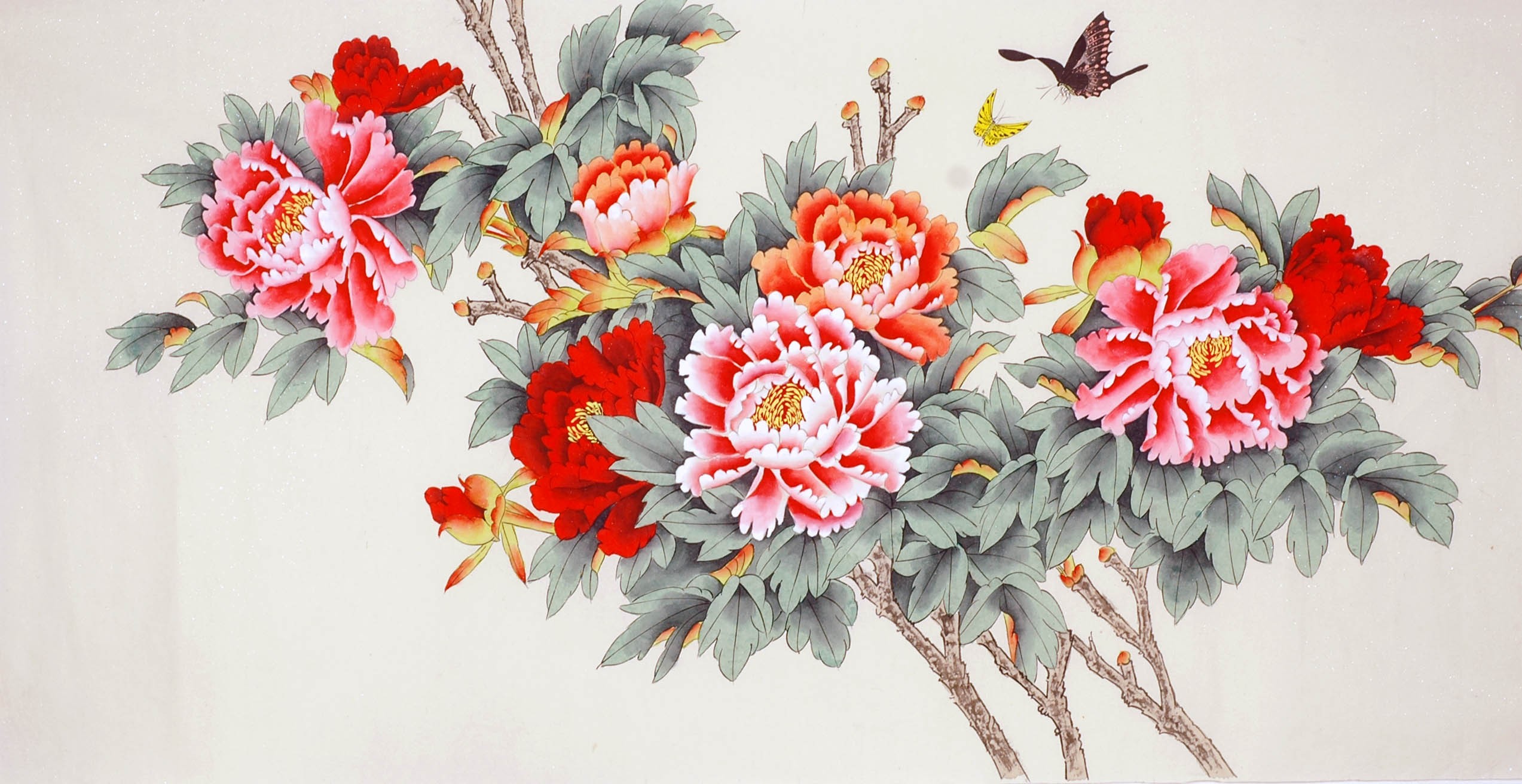 Chinese Peony Painting - CNAG009306