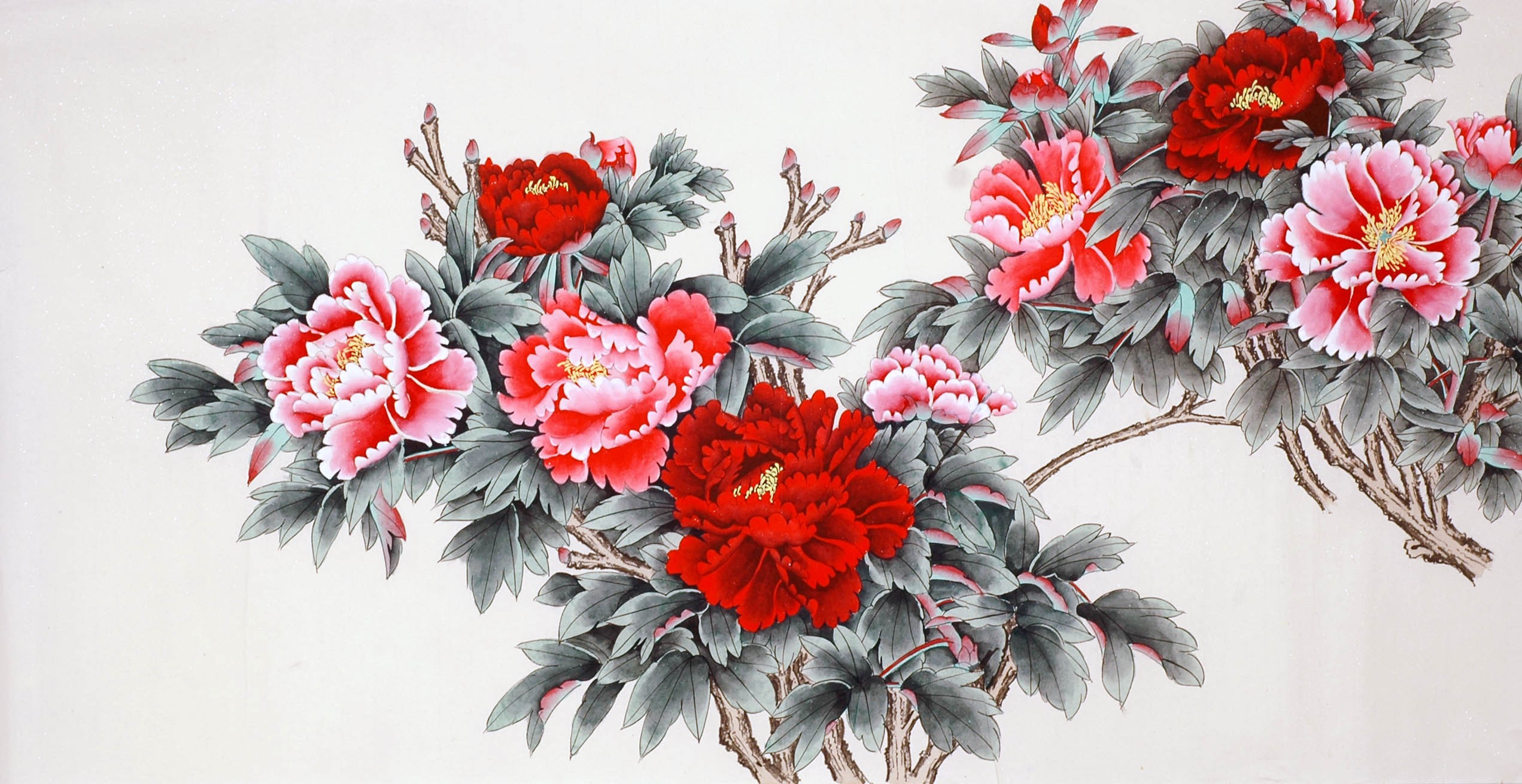 Chinese Peony Painting - CNAG009311