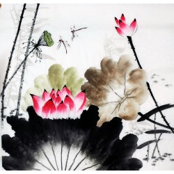 Chinese Lotus Painting - CNAG009316