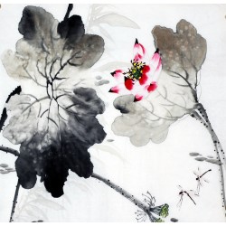 Chinese Lotus Painting - CNAG009323