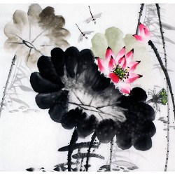 Chinese Lotus Painting - CNAG009324