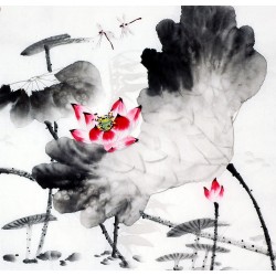 Chinese Lotus Painting - CNAG009327