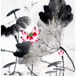 Chinese Lotus Painting - CNAG009328