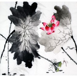 Chinese Lotus Painting - CNAG009329