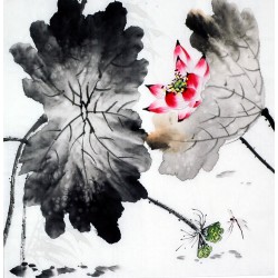 Chinese Lotus Painting - CNAG009330