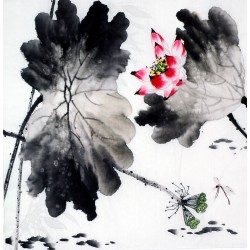Chinese Lotus Painting - CNAG009331