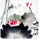 Chinese Lotus Painting - CNAG009334