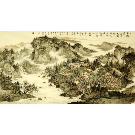 Chinese Landscape Painting - CNAG009340