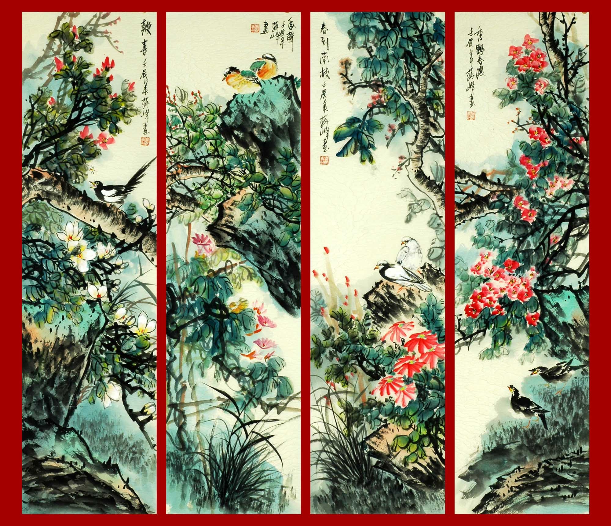 Chinese Flowers&Trees Painting - CNAG009341