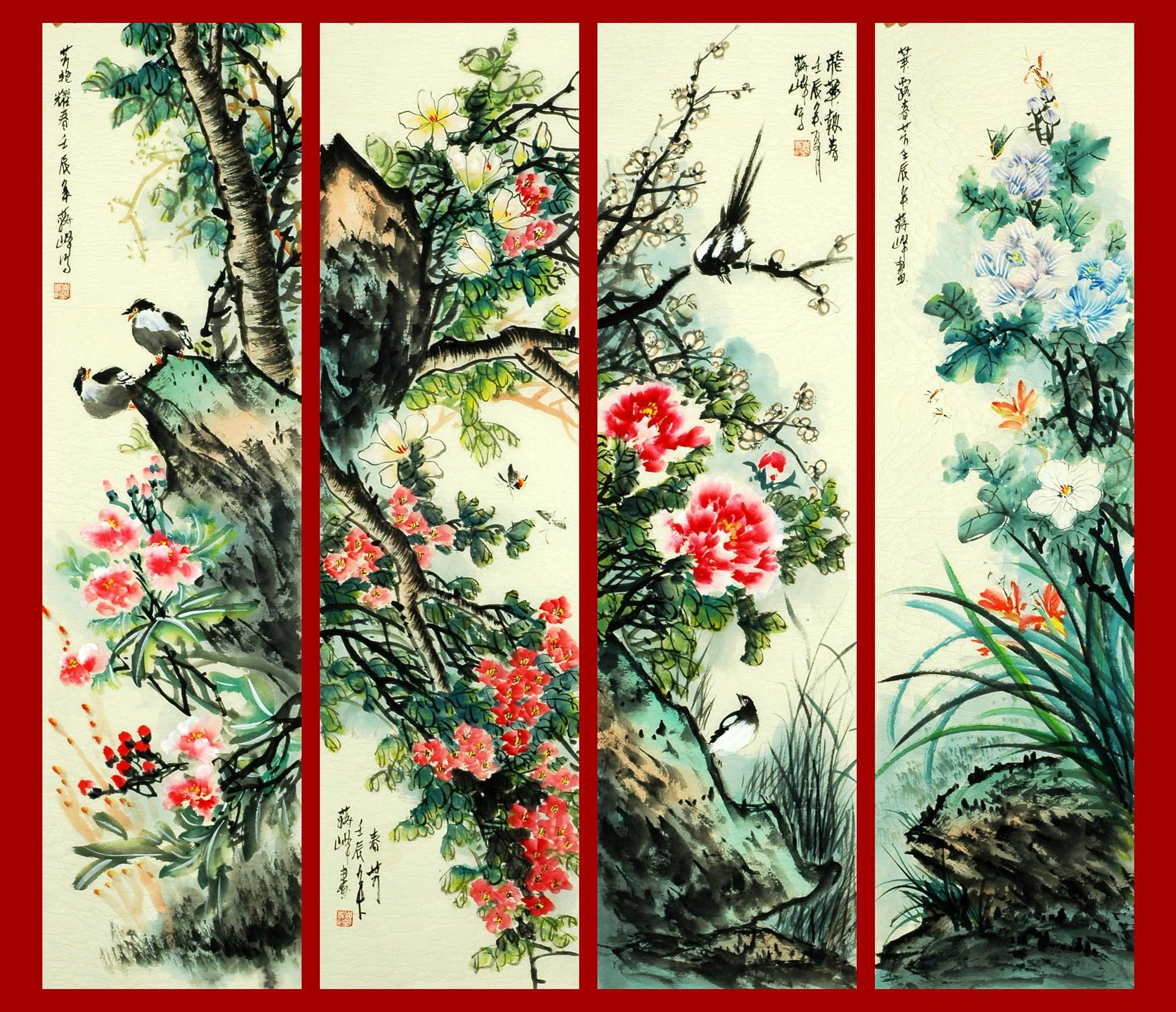 Chinese Flowers&Trees Painting - CNAG009345