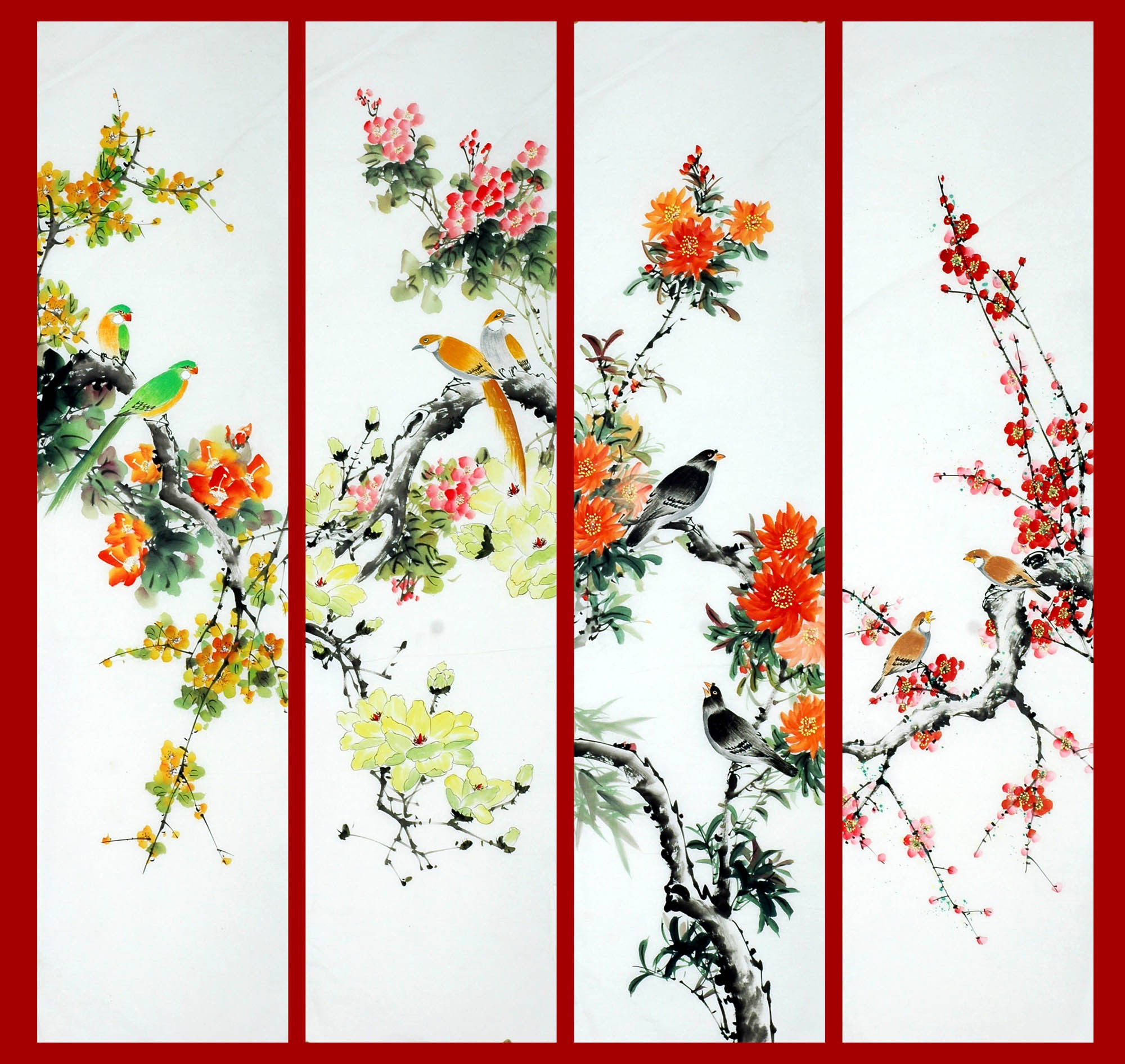 Chinese Flowers&Trees Painting - CNAG009348