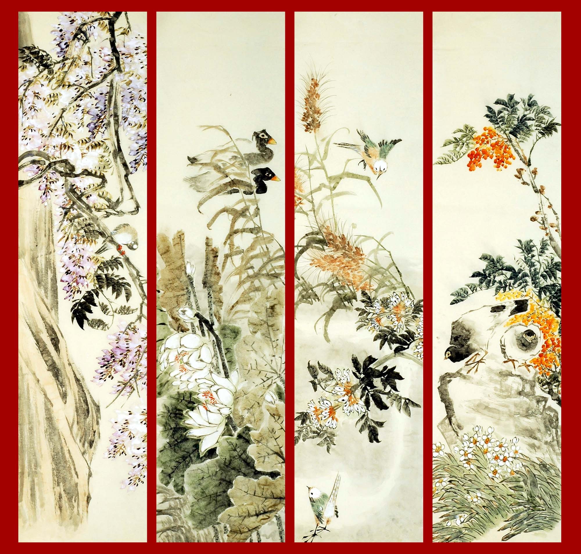 Chinese Flowers&Trees Painting - CNAG009349