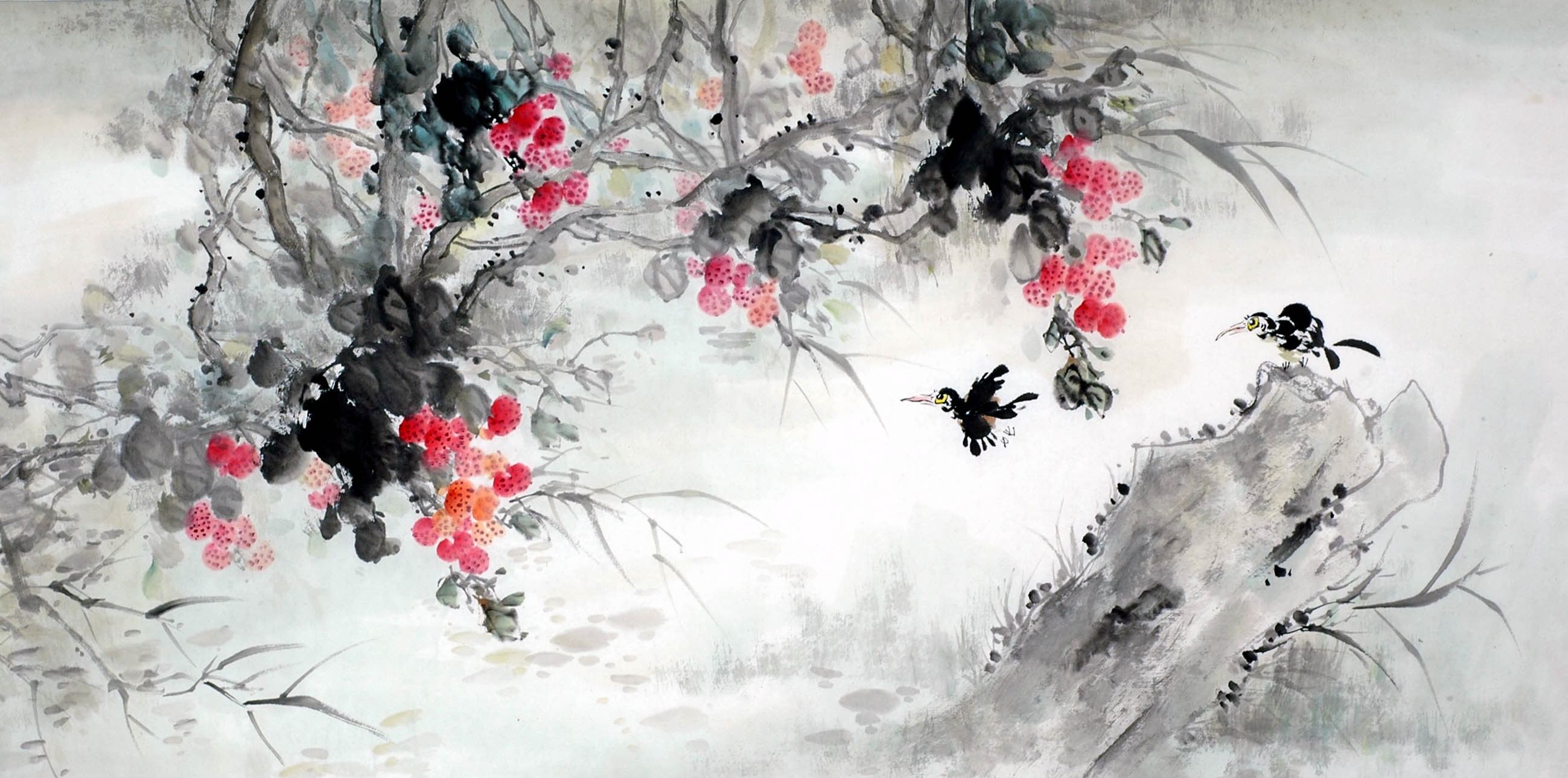 Chinese Flowers&Trees Painting - CNAG009353