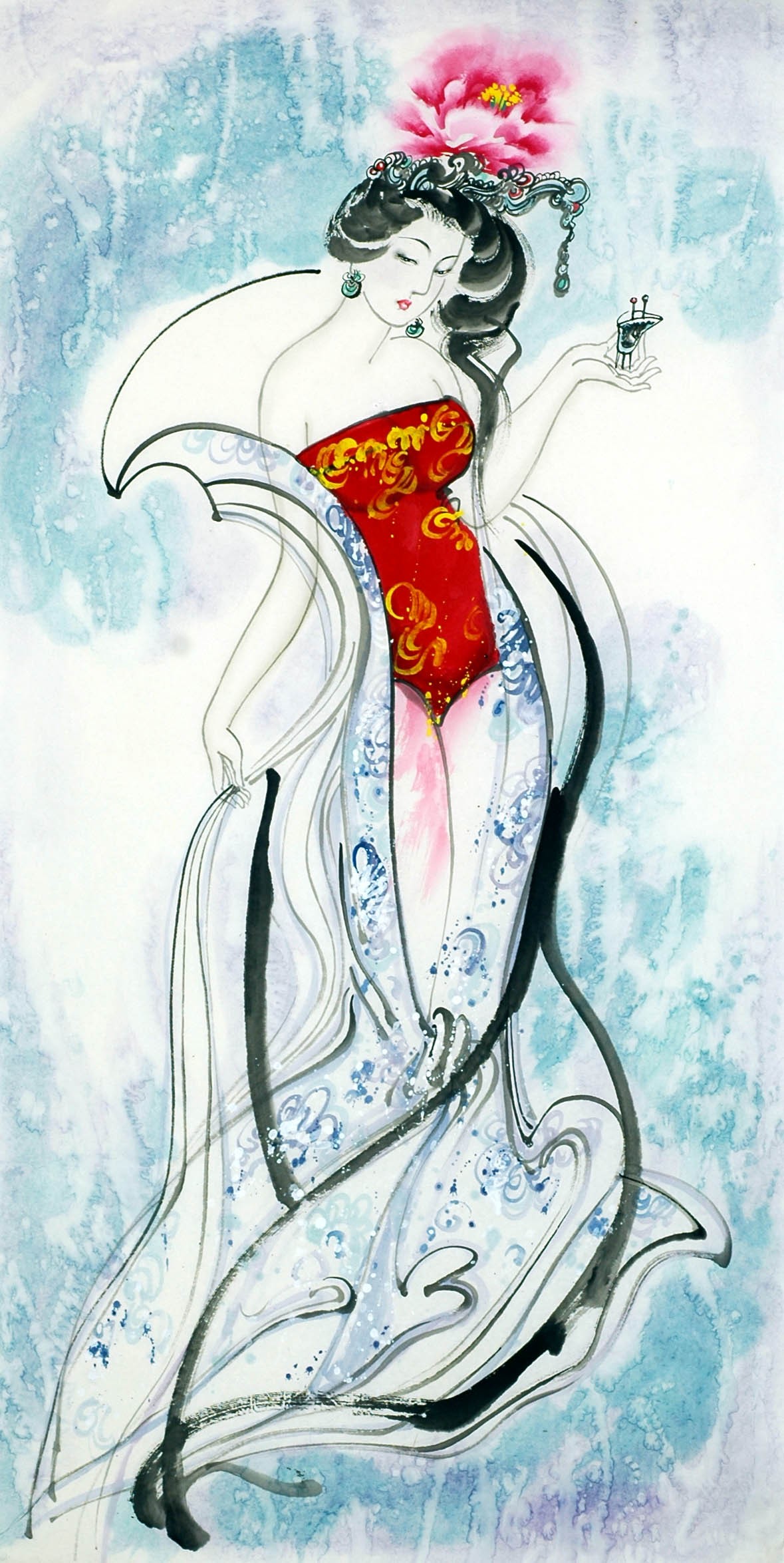 Chinese Beautiful Ladies Painting - CNAG009372